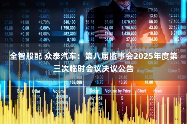 全智股配 众泰汽车：第八届监事会2025年度第三次临时会议决议公告