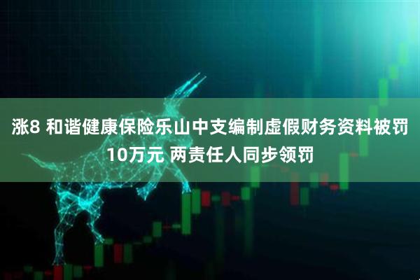 涨8 和谐健康保险乐山中支编制虚假财务资料被罚10万元 两责任人同步领罚